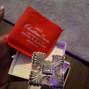 Charity Listing 1973 Reed&Barton Signed Sterling Vintage Christmas Cross Pendant